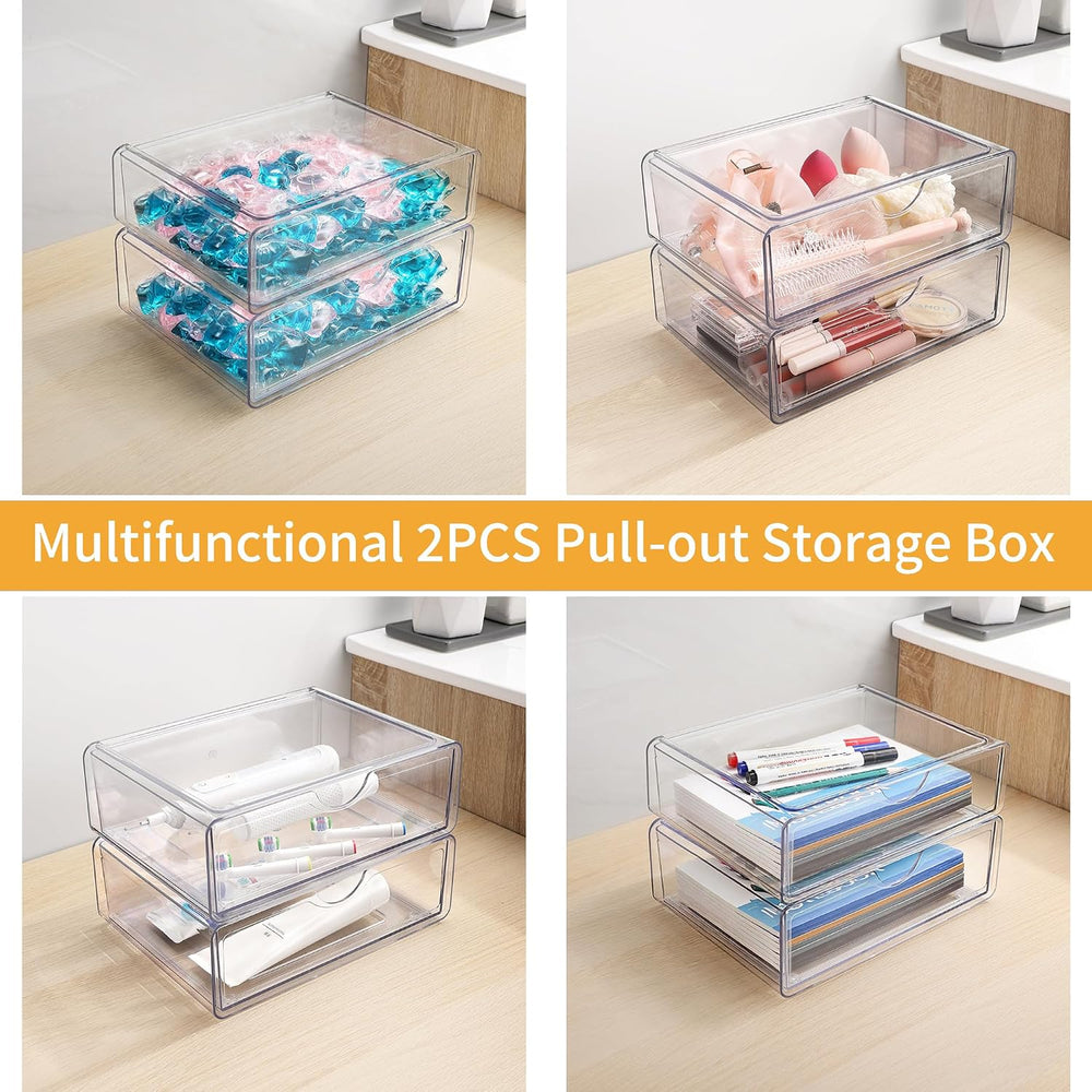 3Pcs Extra Large Laundry Room Organization and Storage, Stackable Storage Dra...