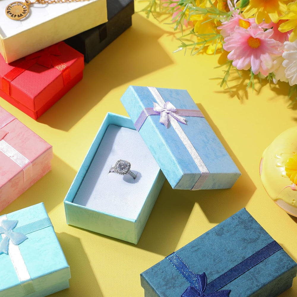 Inbagi 120 Pcs Jewelry Gift Boxes Bulk Small Cardboard Jewelry Boxes with Lid...