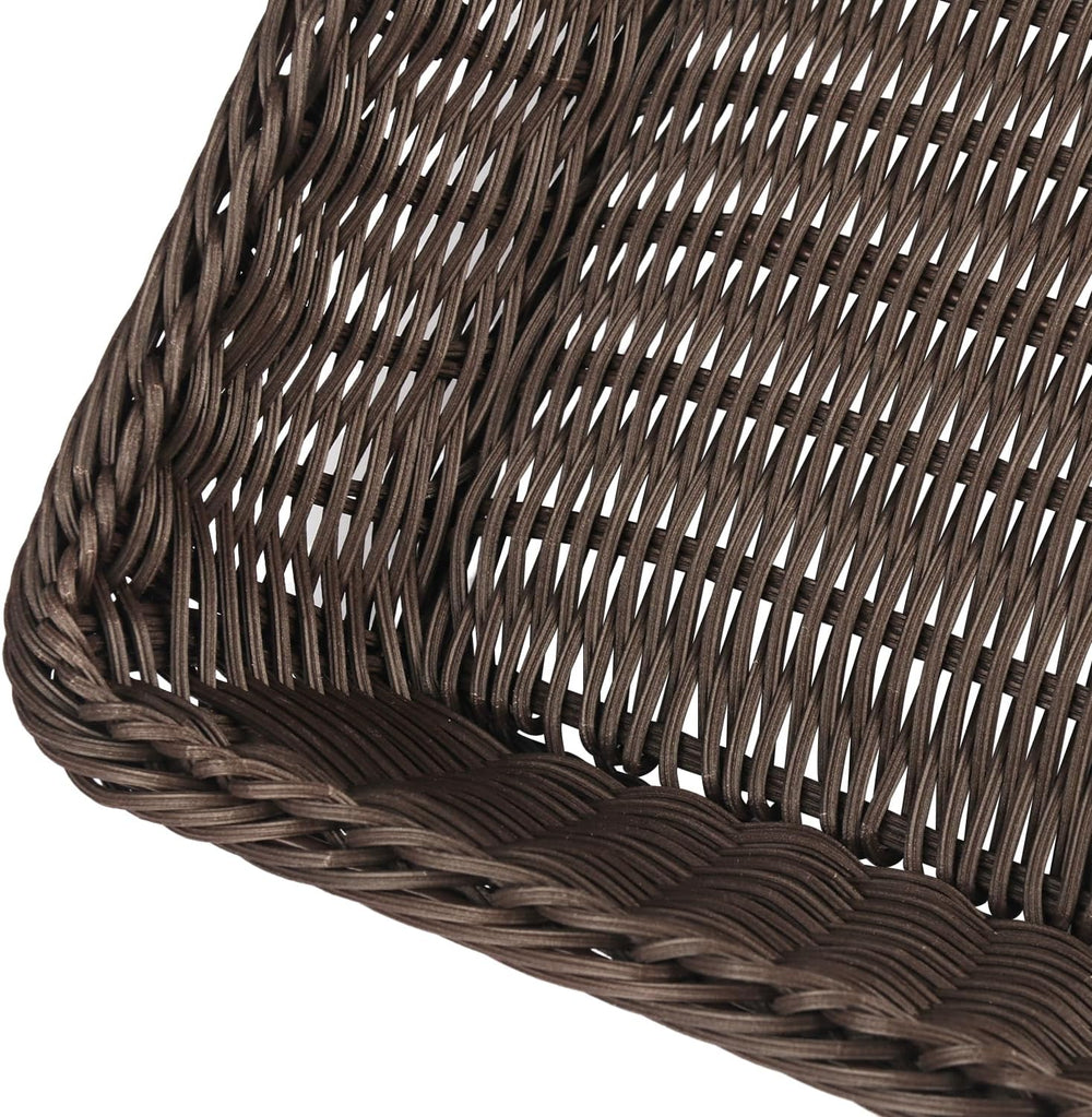 GNIEMCKIN 3 PCS 16 Inch Wicker Bread Basket, Woven Serving Basket, Rectangula...