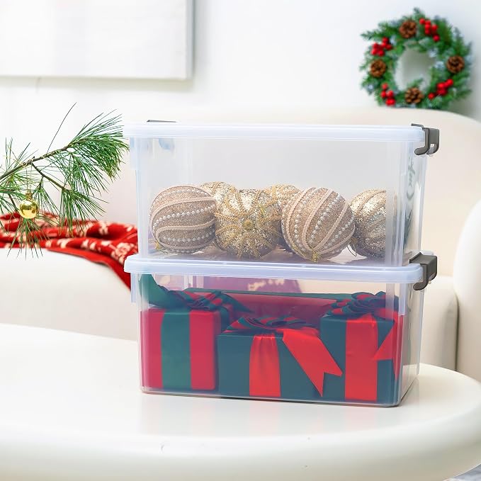 Citylife 17 QT Plastic Storage Bins (4 Packs)