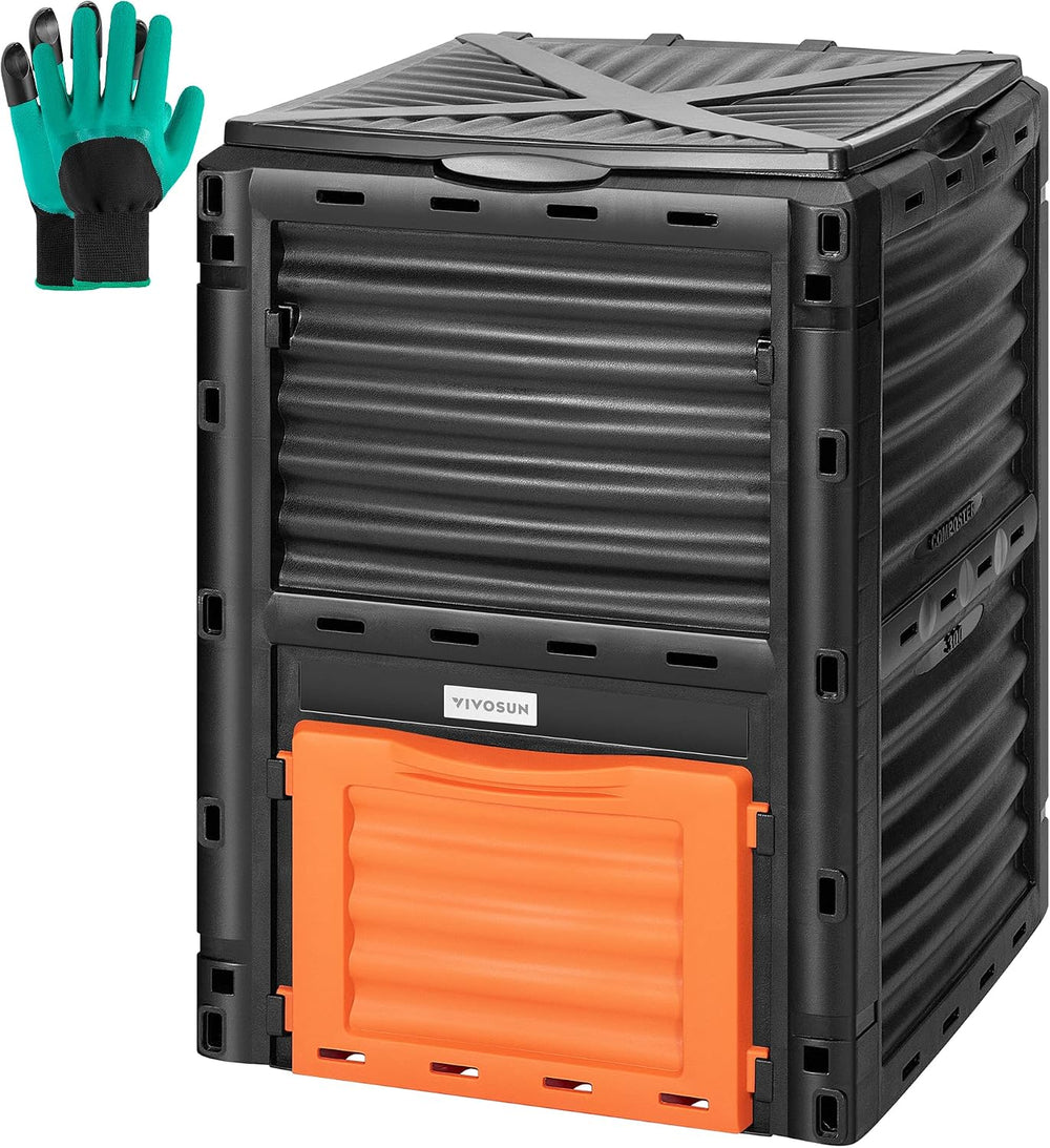 VIVOSUN Compost Bin 80Gallon, Outdoor Composter W/Large Capacity & Easy