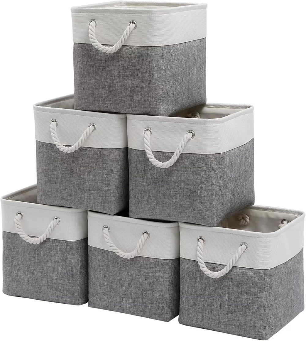 Fabric Storage Cubes 13 x 13, Collapsible Storage Bins for Shelf Baskets, Cub...