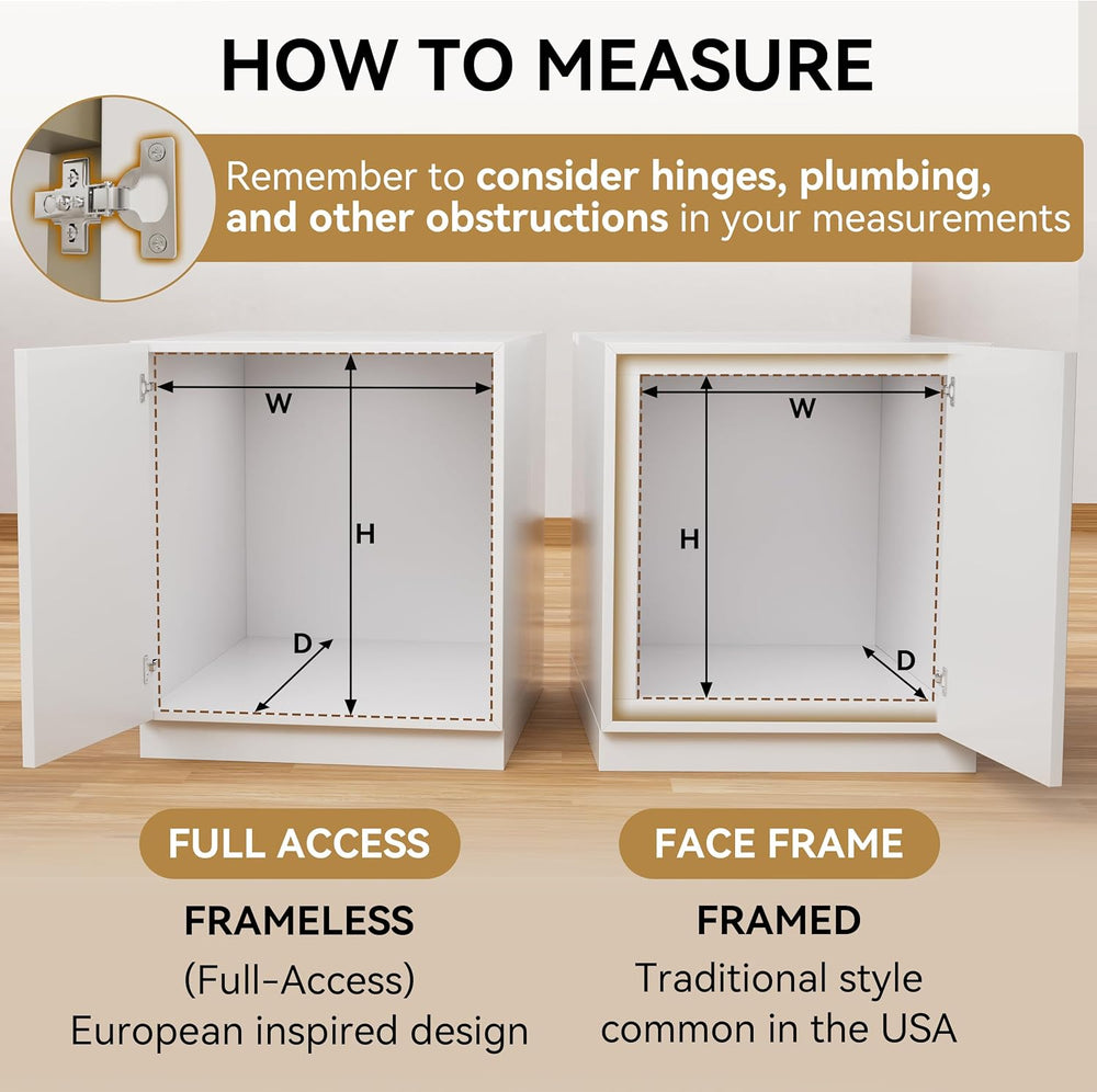 21"W x 21"D 2 Tier Pull Out Drawers for Cabinets, Farmeless&Farme