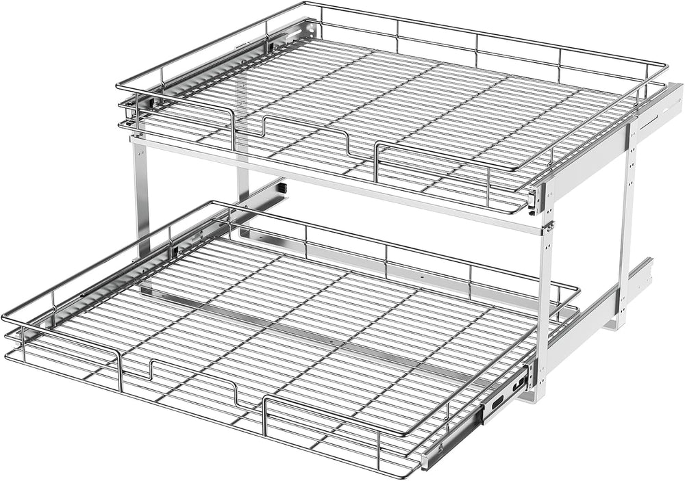 LOVMOR 2 Tier 28½"W x 21½"D, Individual Pull Organizer Kitchen Cabi...