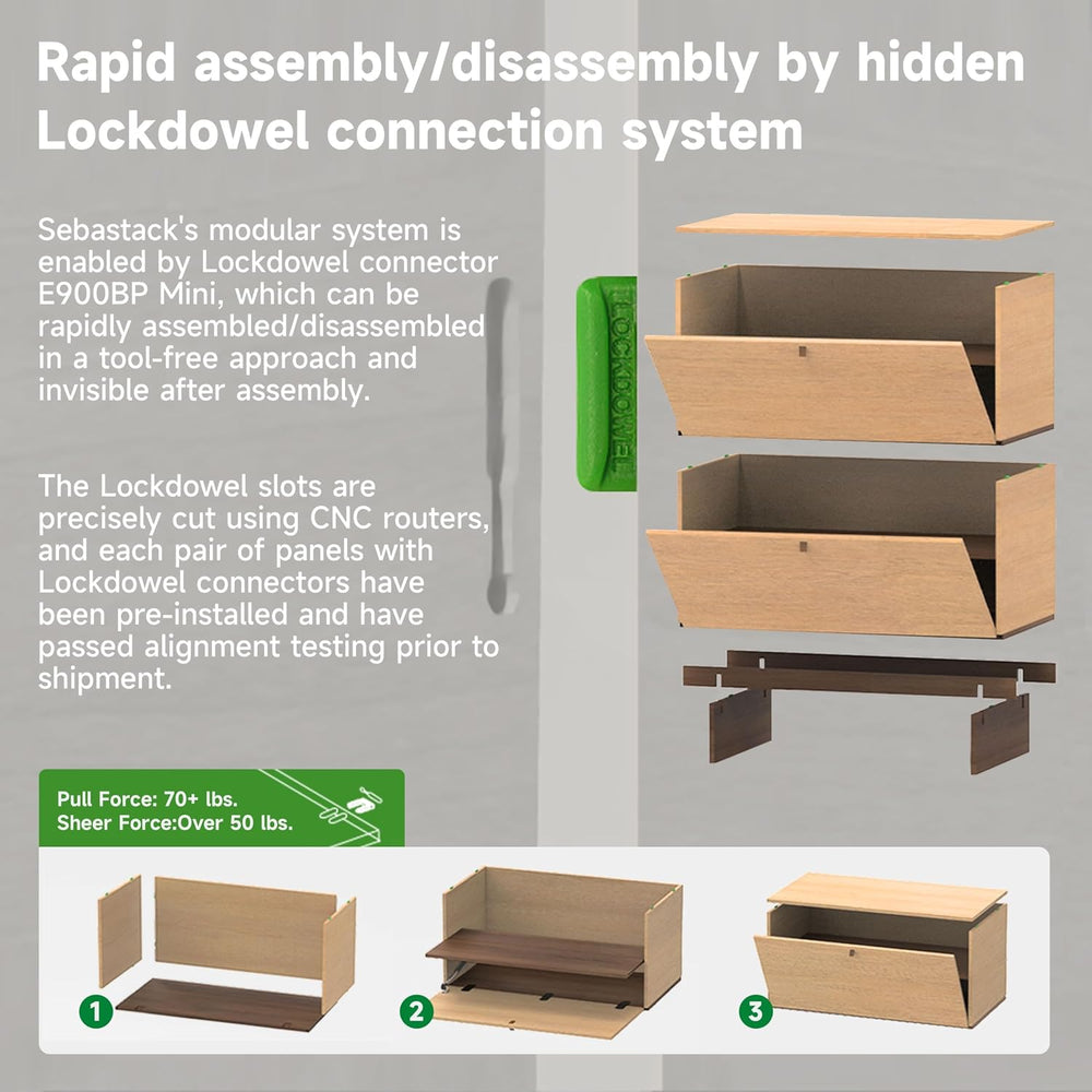 Sebastack Shoe Cabinet for Entryway, 28.6" W in Nature Oak