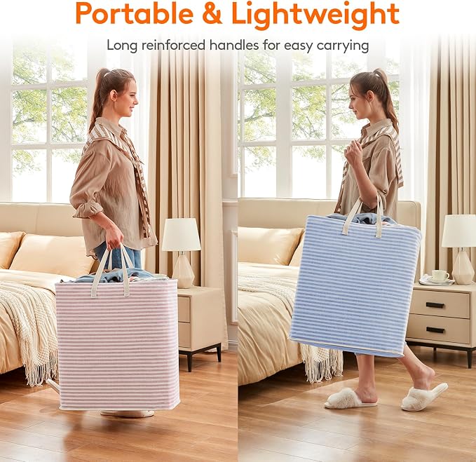 Lifewit 2 Pack Laundry Hamper Large Collapsible Laundry Basket, Freestanding