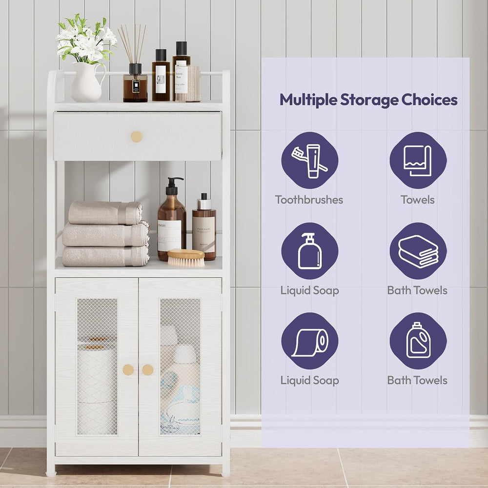 SWTYMIKI 14.57"x32.28" Bathroom Storage Cabinet – Freestanding Toil...