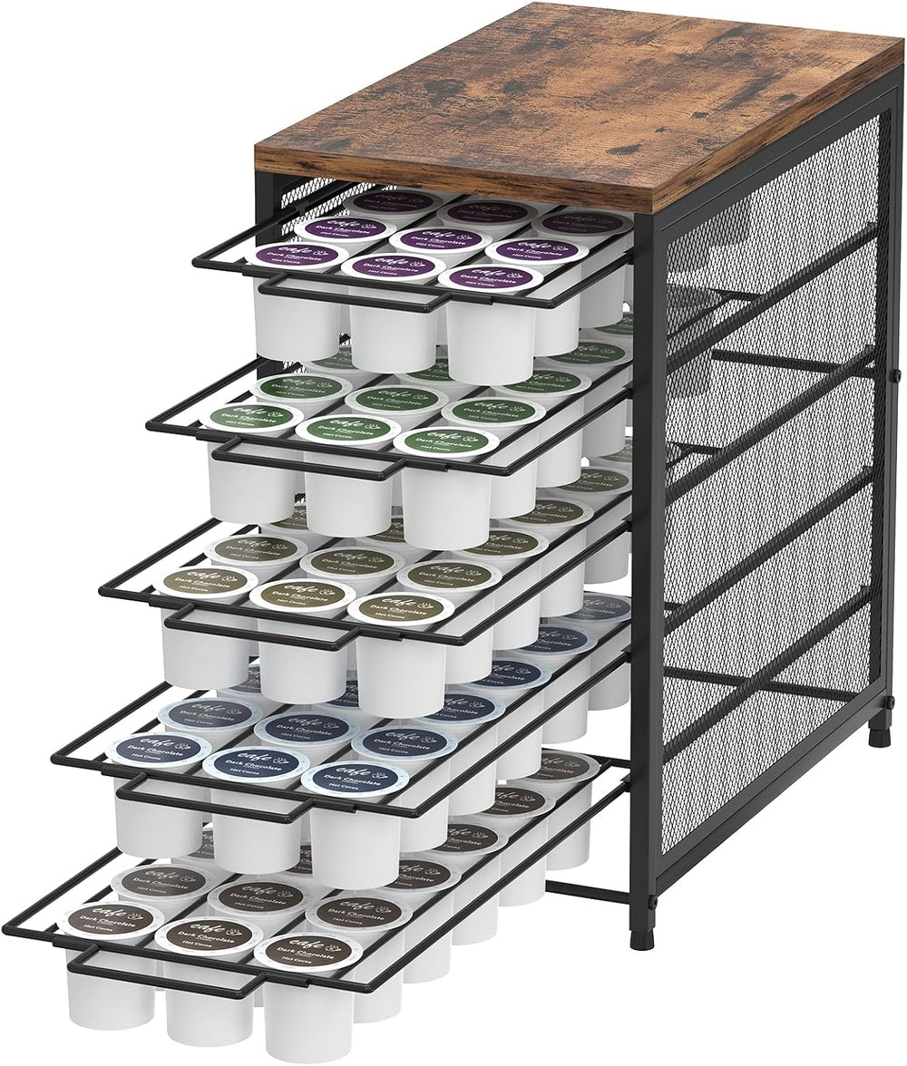 Coffee Pod Holder for K Cups, 5 Tier K Cup Drawer, 90 Pod Pack