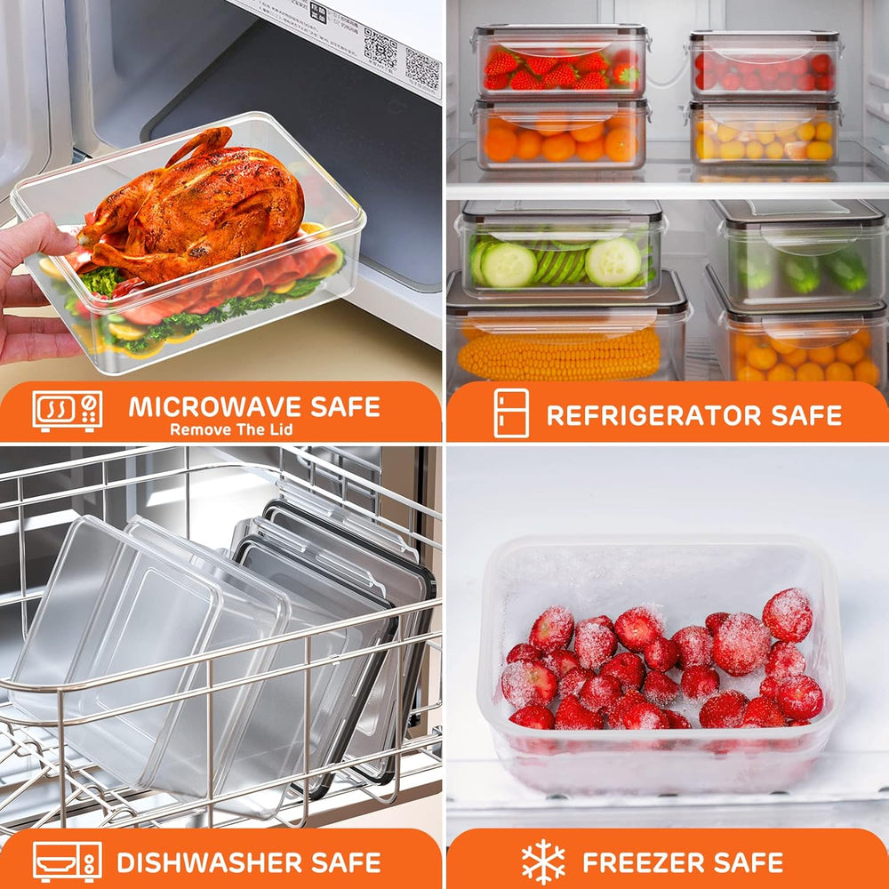 52 PCS Food Storage Container with Lid Airtight (26 Lids & 26 Containers)