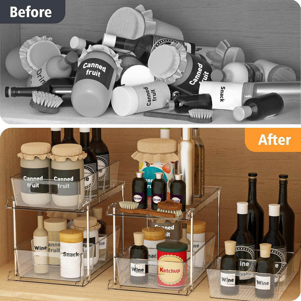 Fabspace Bathroom Under Sink Organizers and Storage, 2 Tier, 2 Packs