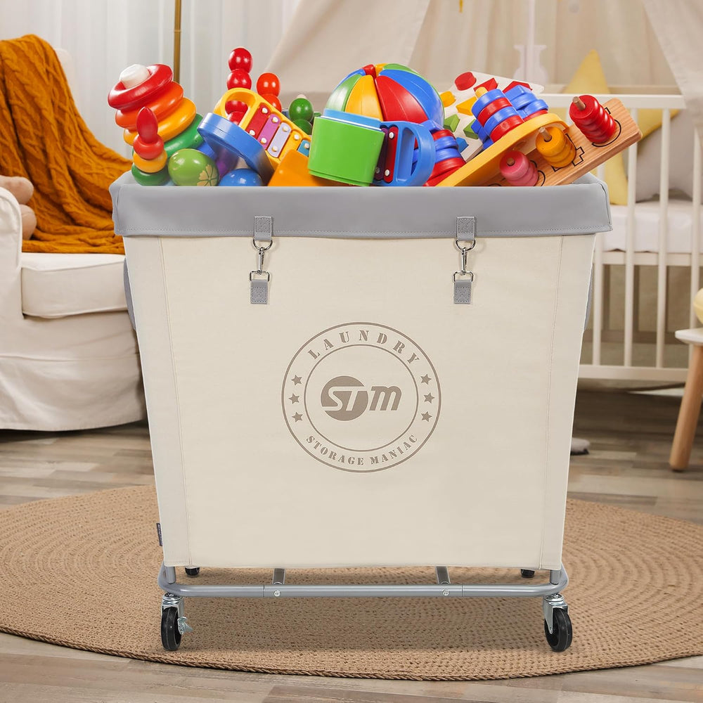 STORAGE MANIAC Commercial Laundry Hamper with Heavy Duty Steel Frame, 320 L I...