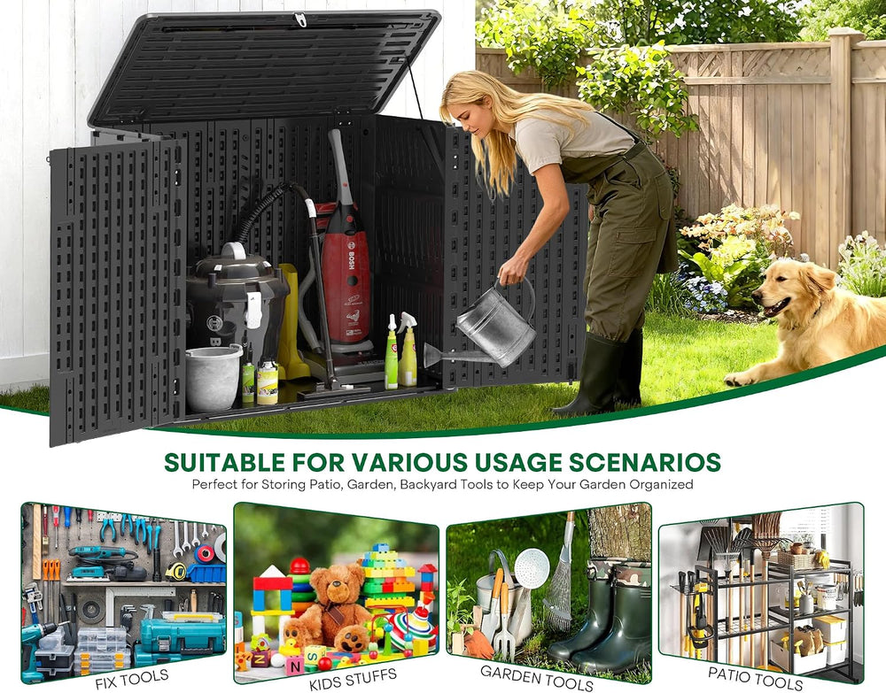 Outdoor Storage Cabinet Waterproof 31 Cu.Ft with Lockable Doors