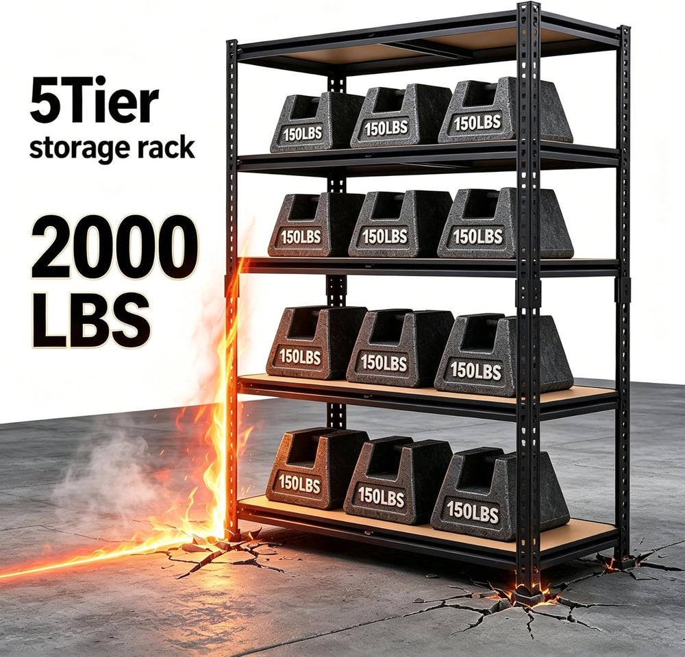 Garage Storage Shelves Heavy Duty Garage Shelving Units 60"x28"x12&...