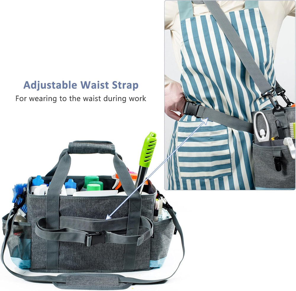13" Cleaning Caddy for Cleaning Supplies, Cleaning Bag for Housekeepers