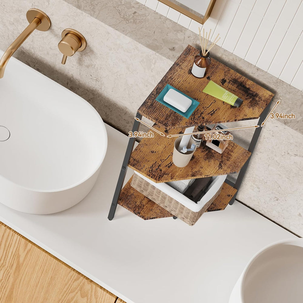 CADUKE Pedestal Sink Storage, 2 Pack Bathroom Under Vanity Storage Shelf