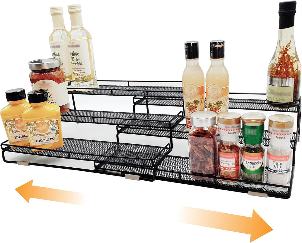 3 Tier Wide Expandable Cabinet Spice Rack Organizer (14.5" to 29.1"...