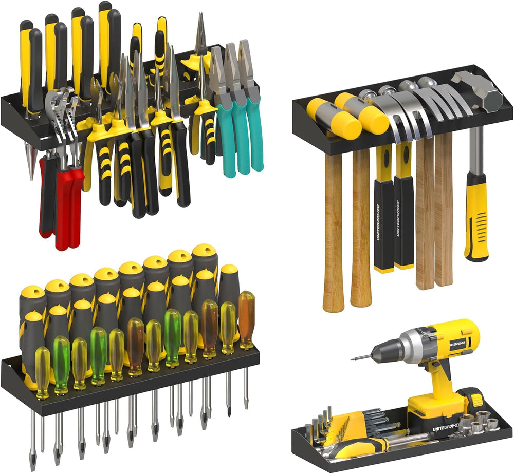 UNITEDPOWER Wall Mount Hand Tool Storage Set, Screwdriver Organizer, Pliers H...