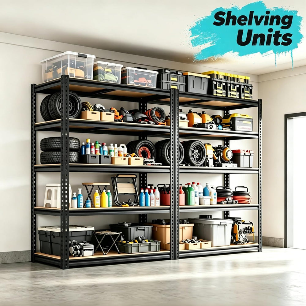 Garage Storage Shelves Heavy Duty Garage Shelving Units 60"x28"x12&...