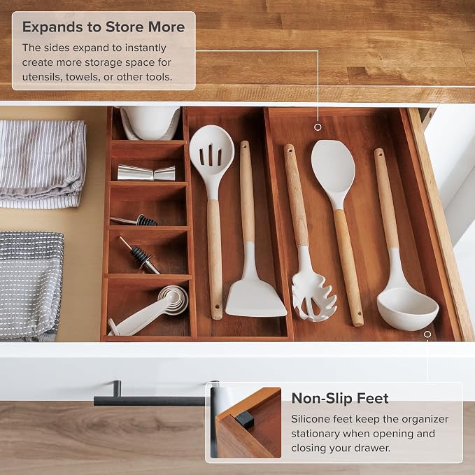 KitchenEdge Adjustable Kitchen Drawer Organizer