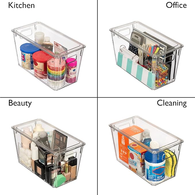 ClearSpace Modern Plastic Storage Bins (4 Pack)