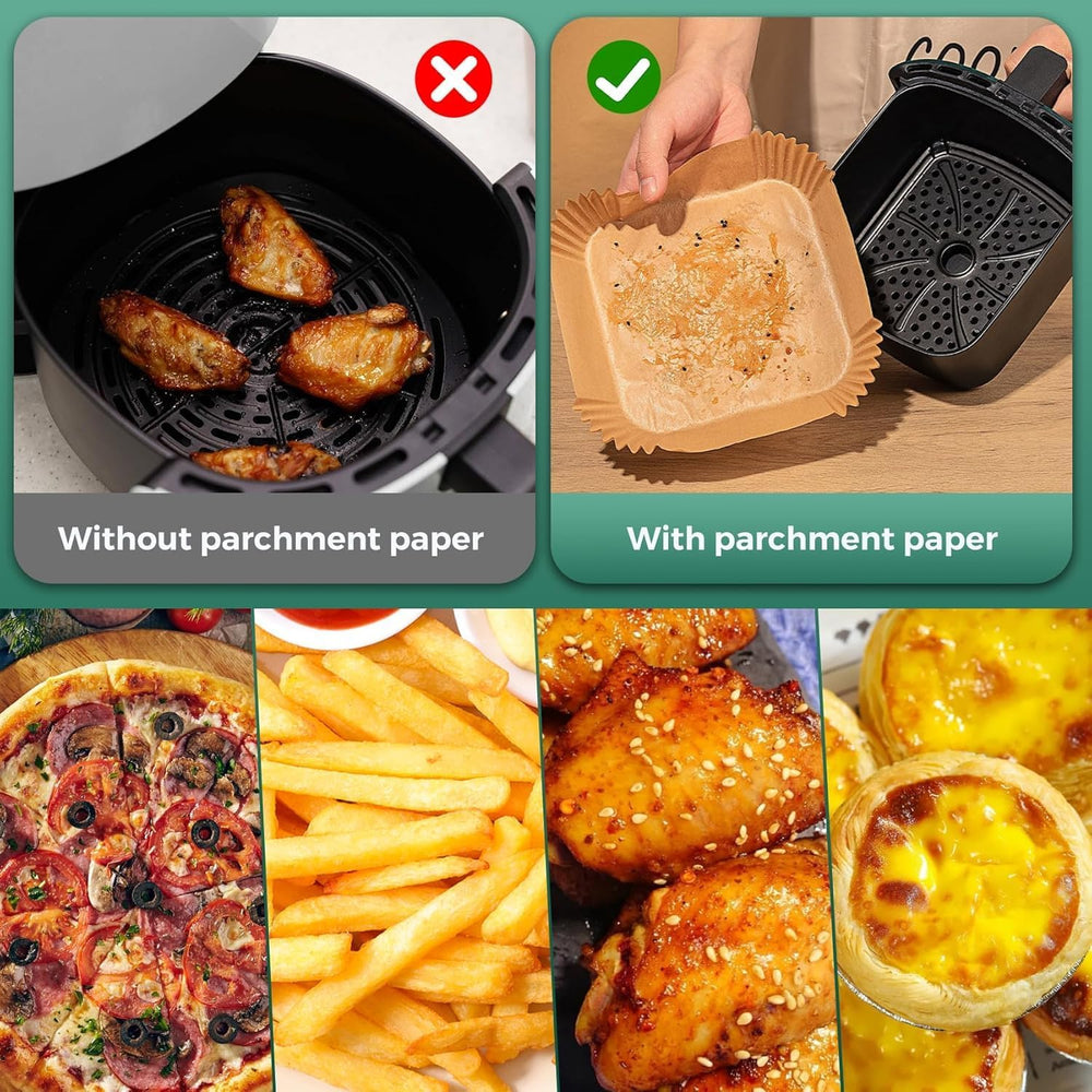 505 PCS Square Air Fryer Liners Disposable 8inch for 5-8 QT