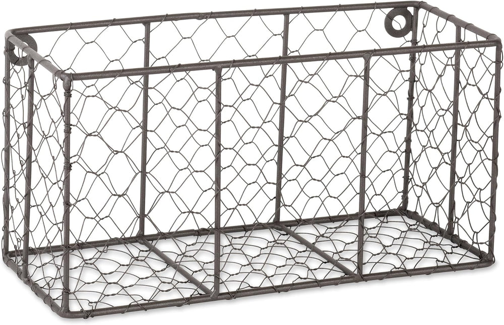 DII Chicken Wire Collection Farmhouse Vintage Wall Baskets, Small Basket, Vin...