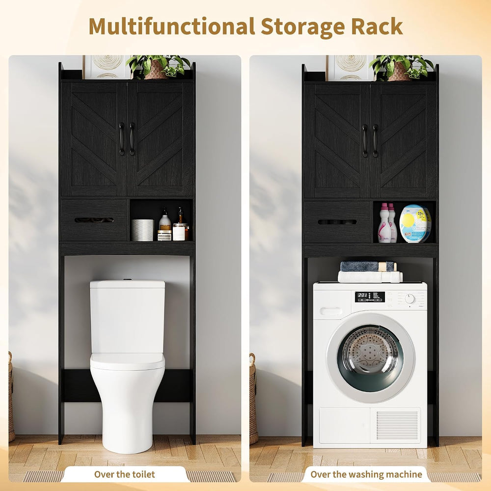 23.6''W Over the Toilet Storage Cabinet, Doors, Adjustable Shelve