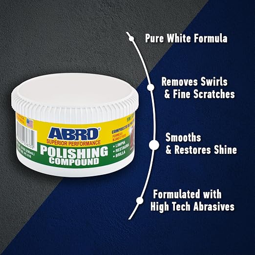ABRO Superior Performance Polishing Compound, 10 oz., High-tech Shine Car
