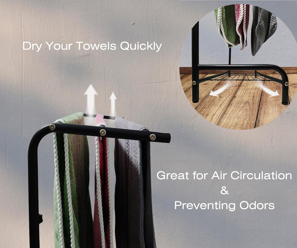 Large Freestanding Towel Rack for Oversized Bath Towels