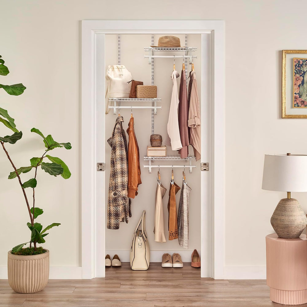 ClosetMaid ShelfTrack Wire Closet Organizer System, Adjustable from 2 to 4 Ft...
