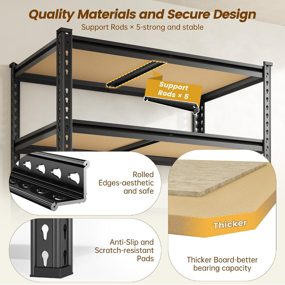 DurayLoly Shelving Unit,15.75" D×31.55" W×63.05" H Shelves for...