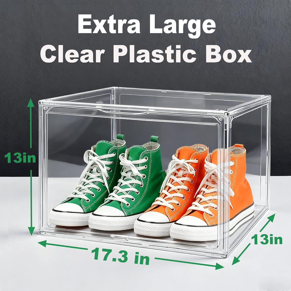 XXX-Large Tall Boot Organizer 3 Pack, 17.3x13x13'' Acrylic Display Case