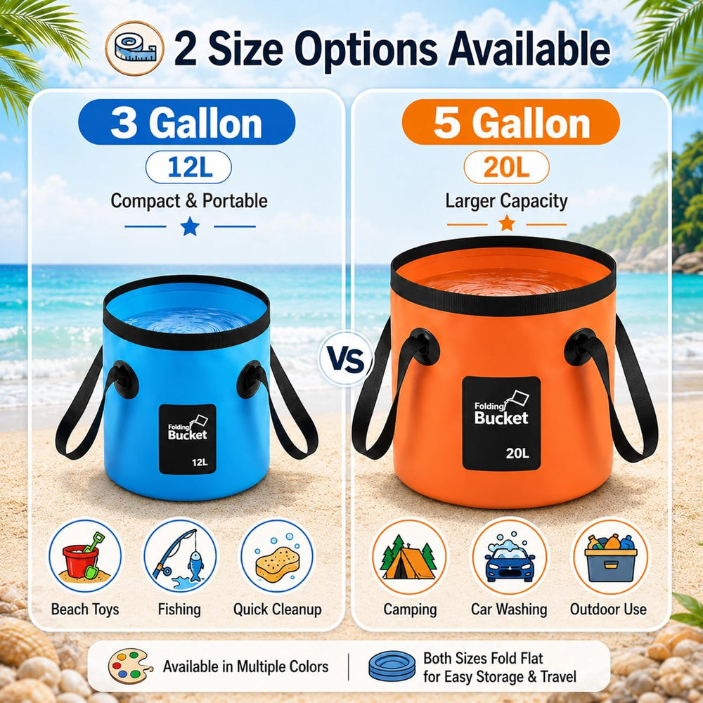 5 Gallon 4 Pack Collapsible Bucket,Orange