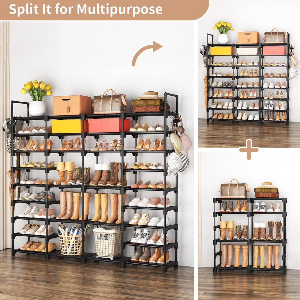 ROJASOP Large Shoe Rack Organizer for Entryway Closet 64-68 Pairs 9-Tier Heav...