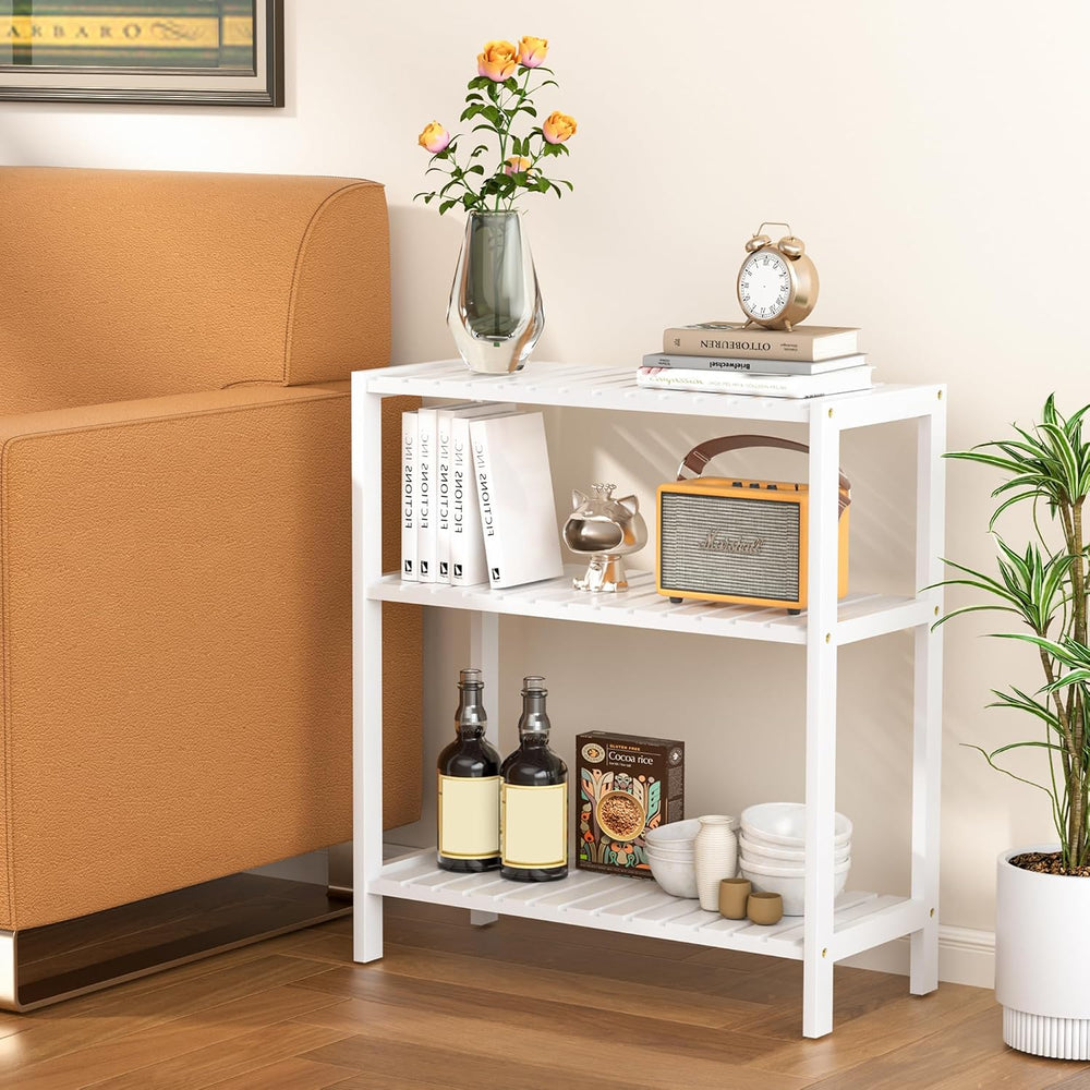VASMIA Bamboo Bathroom Shelf,3-Tier Storage Shelf,Multipurpose Storage Displa...