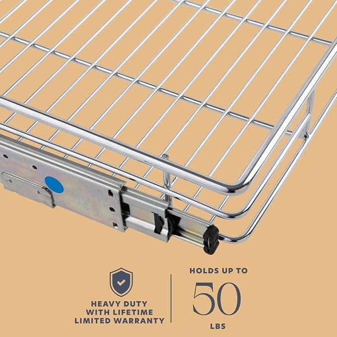 HOLDN’ STORAGE Pull Out Cabinet Organizer, Heavy Duty Caddy w/Lifetime Limited