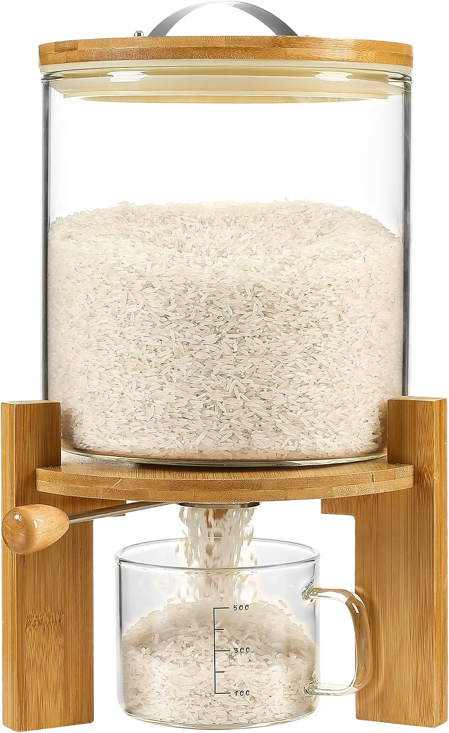 Rice Dispenser, Rice Storage Container：Flour and Cereal Container with Airtig...