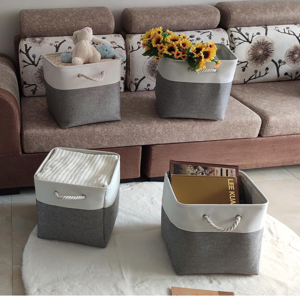 Fabric Storage Cubes 13 x 13, Collapsible Storage Bins for Shelf Baskets, Cub...