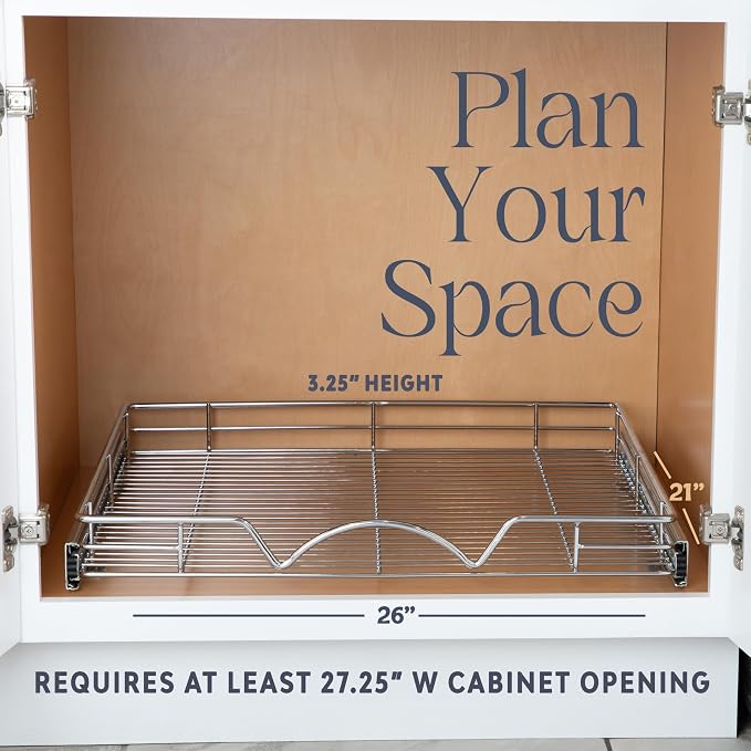 HOLDN’ STORAGE Pull Out Cabinet Organizer, Heavy Duty Caddy w/Lifetime Limited