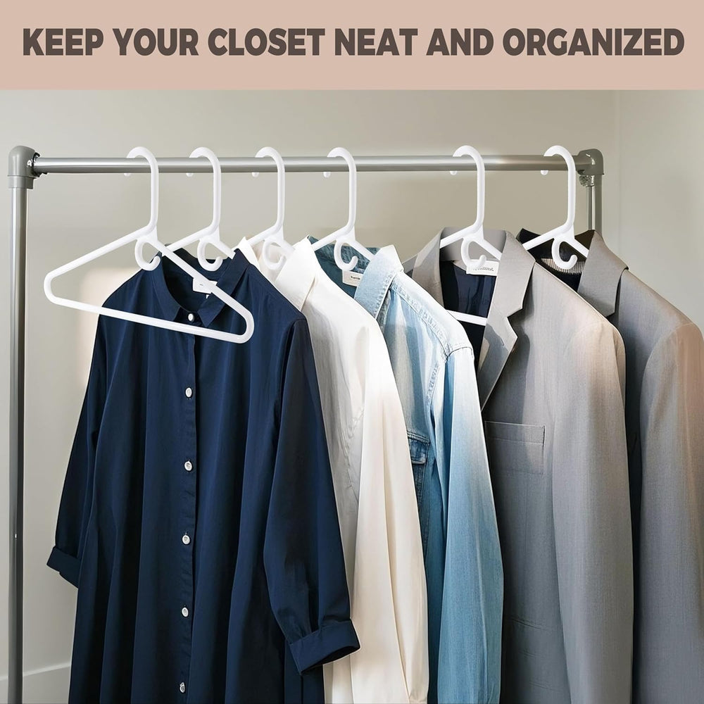 Quality White Plastic Hangers 30 Pack - Super Thick Heavy Duty Multipack for ...