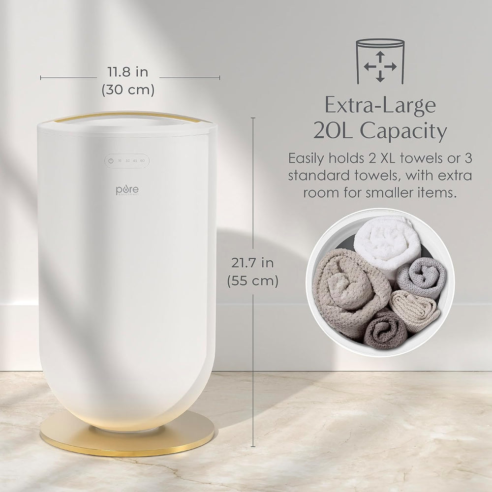 Pure Enrichment PureBliss Luxury Towel Warmer - Extra Large 20L Heats Towels,...