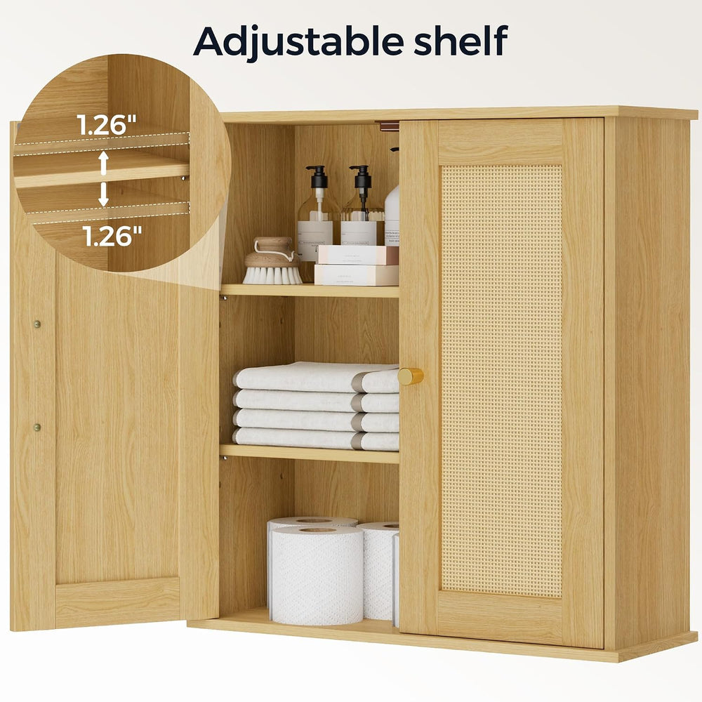 Bathroom Wall Cabinet, Medicine Cabinet with Adjustable Shelves