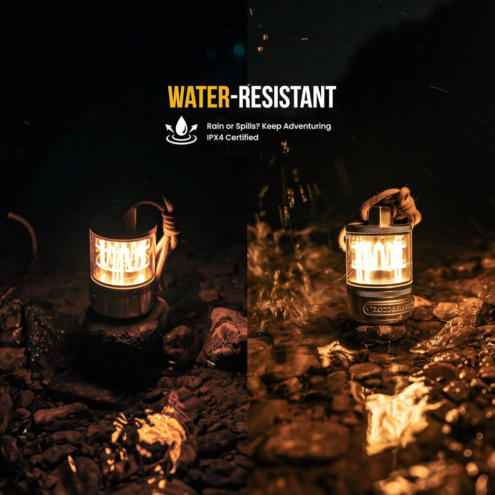 ZOOOBELIVES Vintage Aluminum Camping Lantern Light - Dimmable Warm Glow Lamp,...