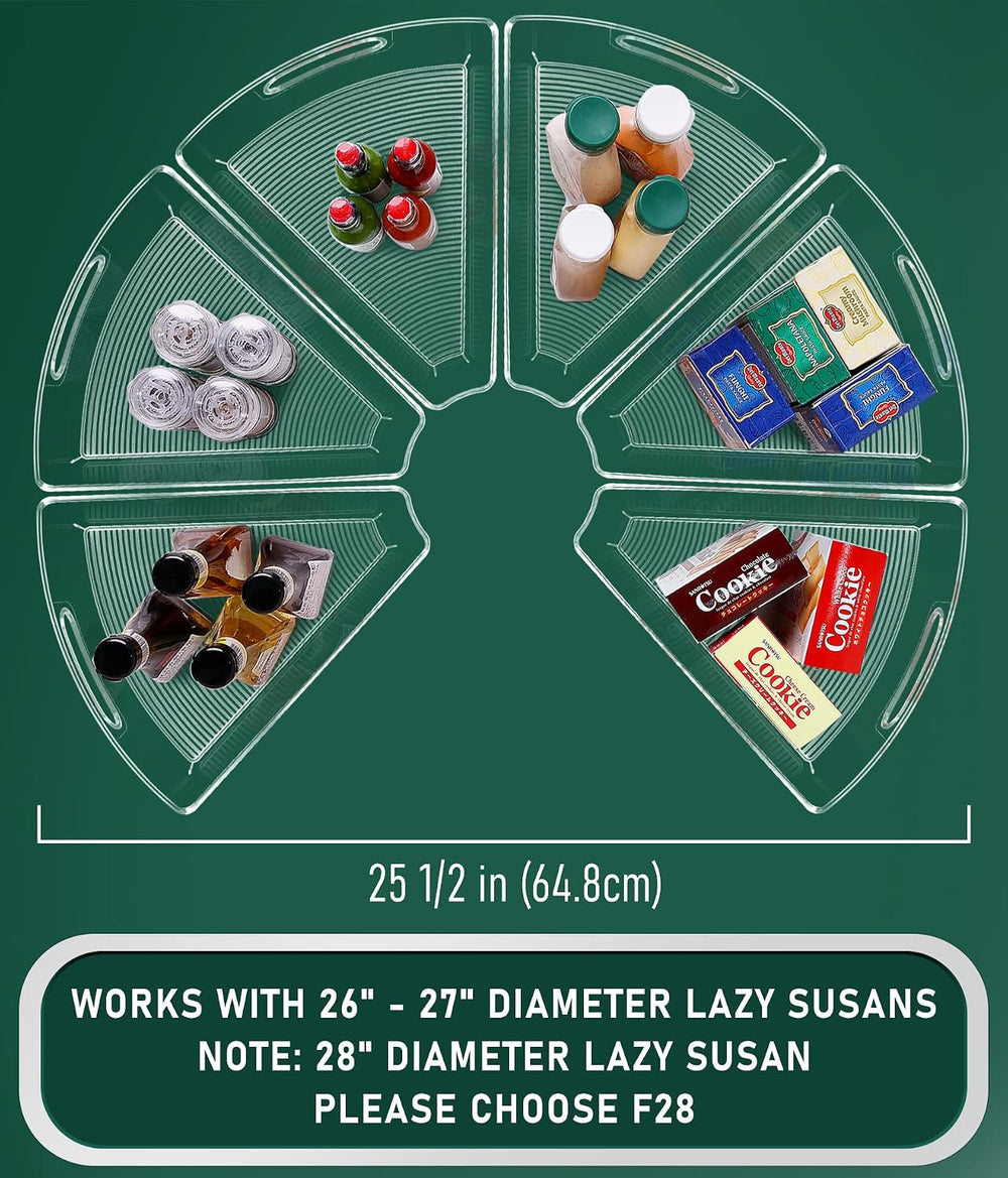 JEISSLIA Lazy Susan Cabinet Organizer Bins for 26"/ 28"/ 32" D...