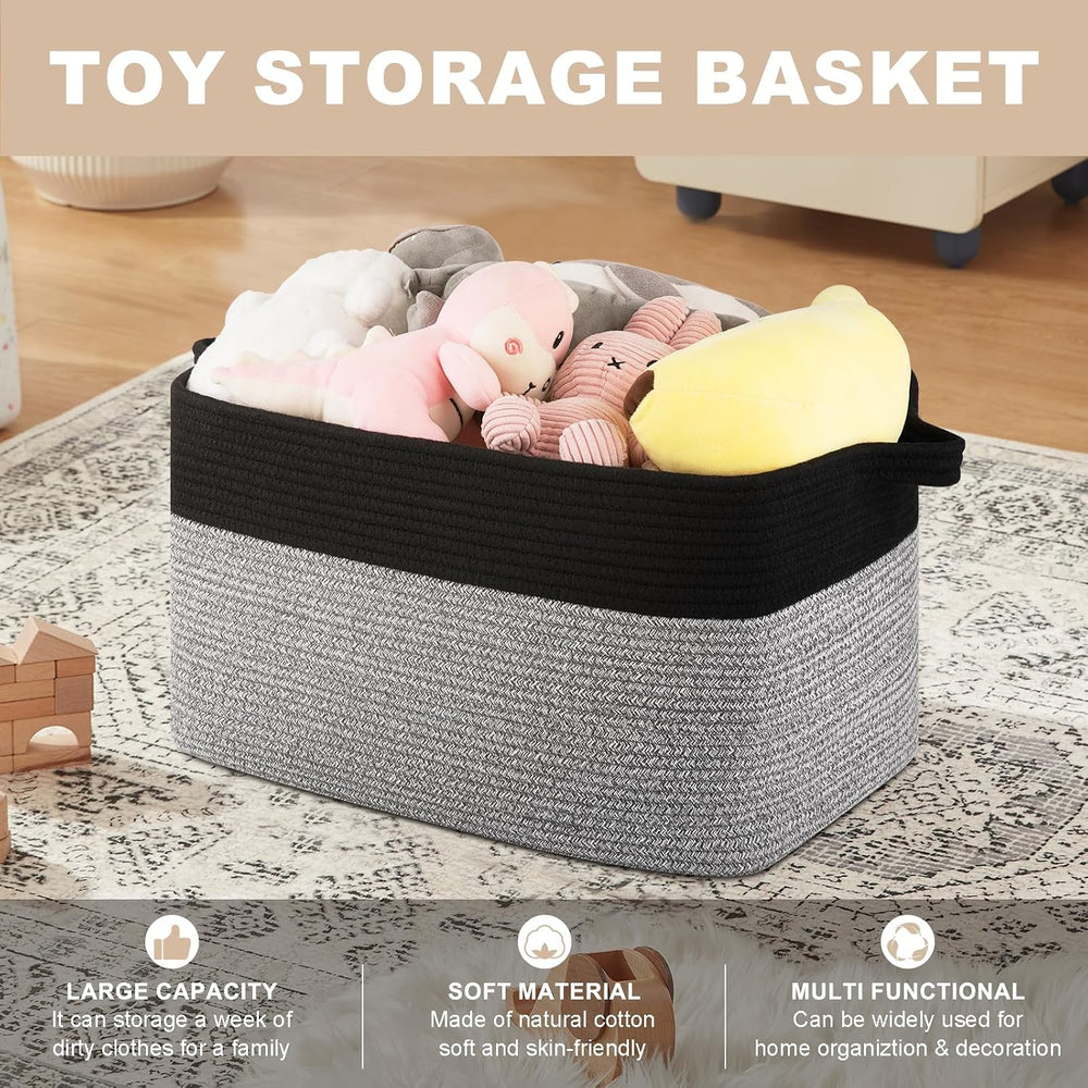 OIASKET 65L Extra Large Blanket Basket Living Room, 19.7"x15.8"x11....