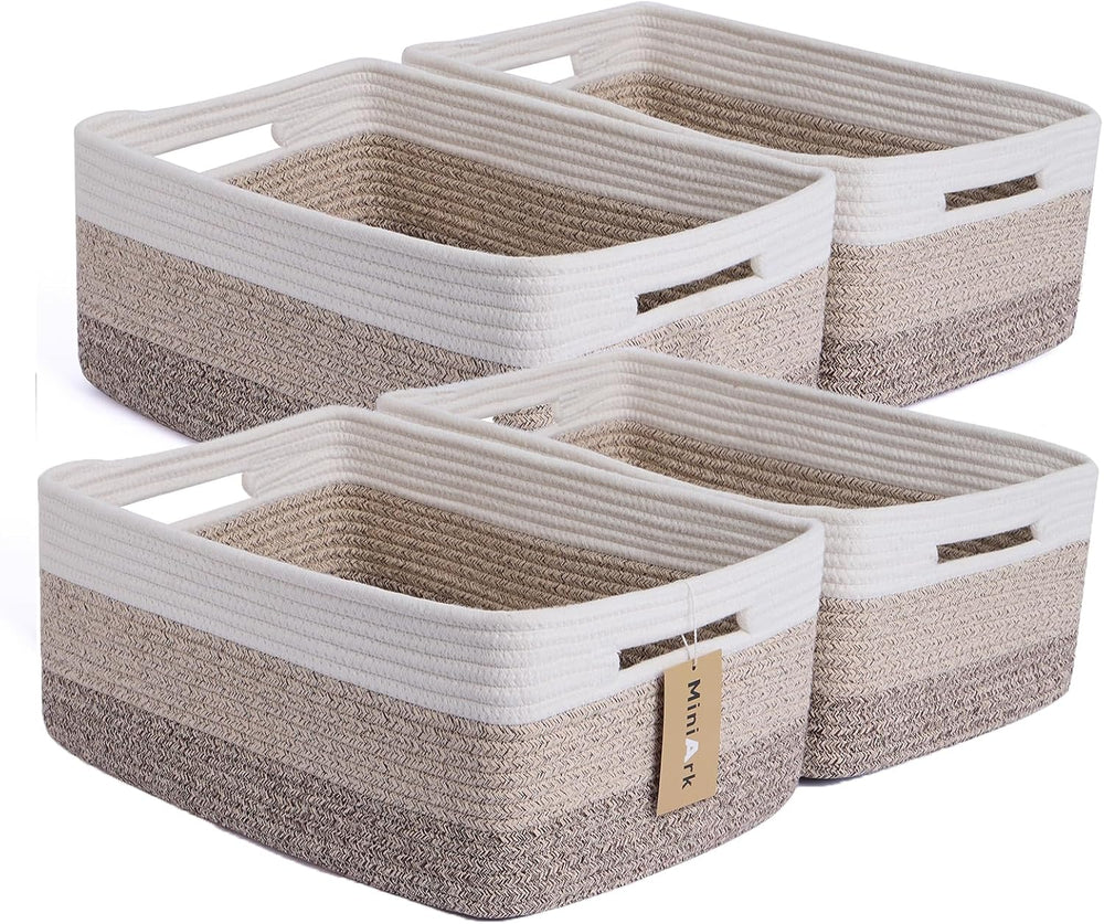 Large Storage Baskets for Organizing, Closet Shelf Baskets for Clothes Blanke...