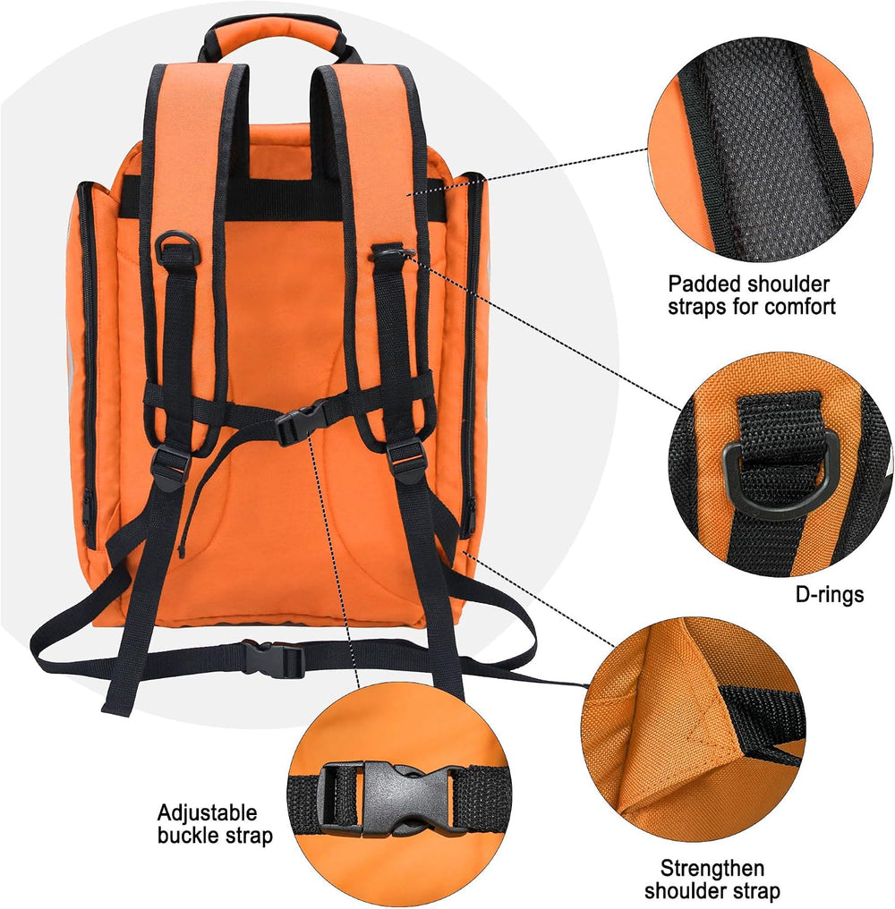 First Aid Backpack Empty,First Aid Medical Backpack,EMS EMT First Aid Bag Emp...