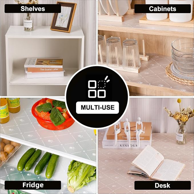 INNOLITES Shelf Liners for Kitchen Cabinets, Non Adhesive Drawer Cabinet Liner