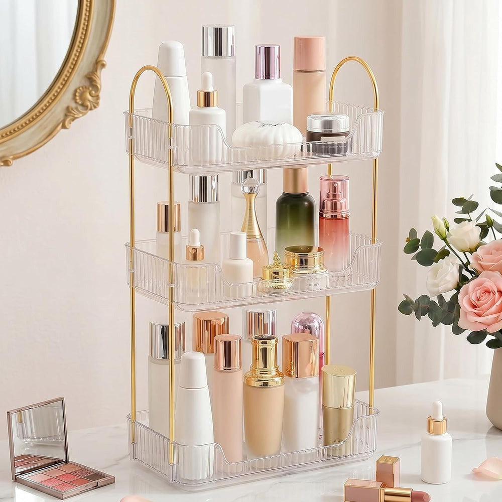 Aveniee Bathroom Counter Organizer, 3 Tier Perfume Skin Care Countertop Stora...