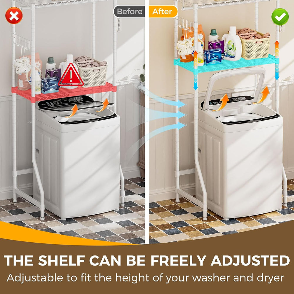 Golpart Laundry Organizer Shelves Over the Washer and Dryer Storage Shelf
